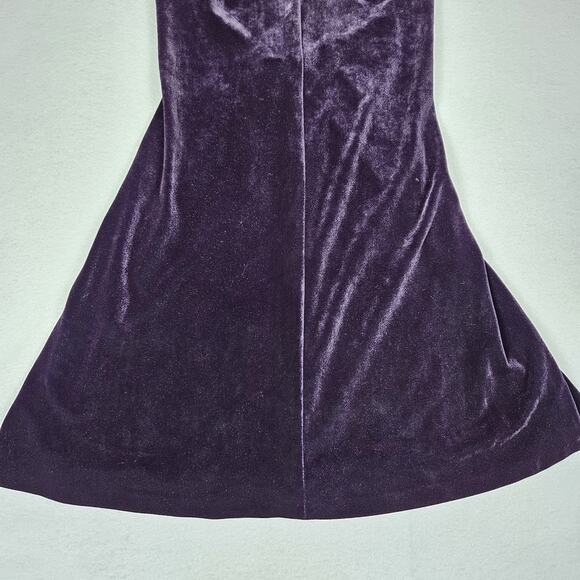 Vintage Bruno Duluc x Kush Mini Dress S Purple Velvet Strappy 80s 90s Y2K Dance - Picture 8 of 16
